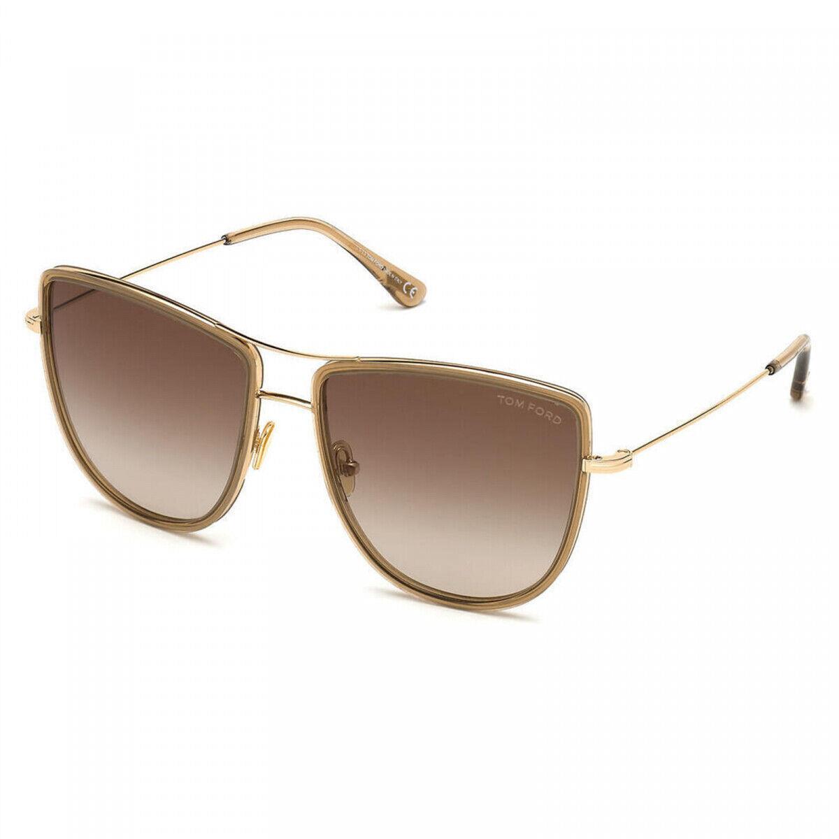 Tom Ford FT0759 28F Rose Gold/brown 59-18-140 Sunglasses