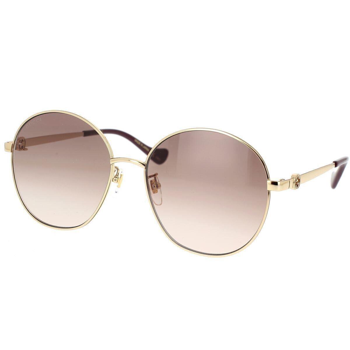 Gucci GG1090SA-002 Women`s Gold Frame / Brown Lens Sunglasses