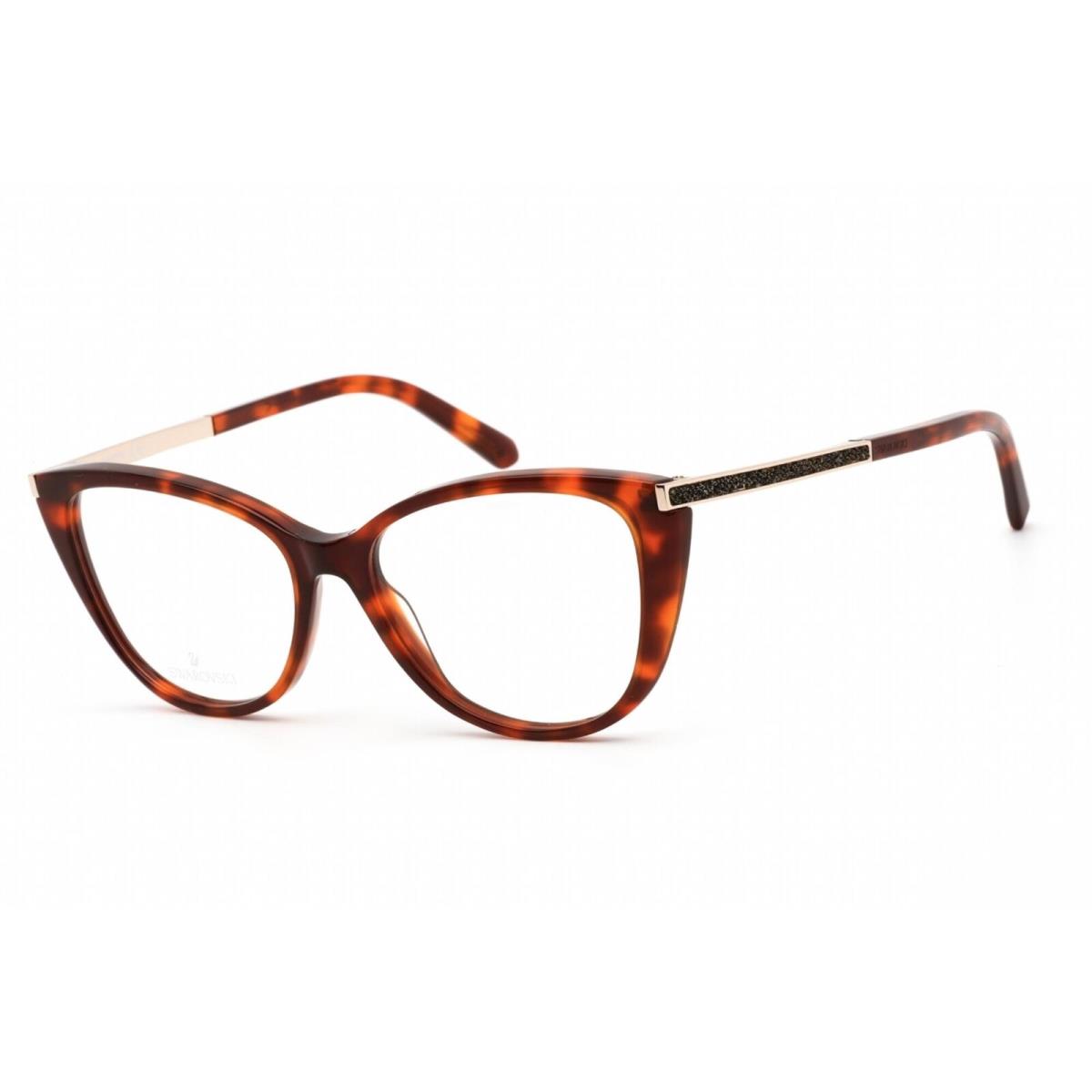 Swarovski Women`s Eyeglasses Dark Havana Butterfly Plastic Frame SK5414 052