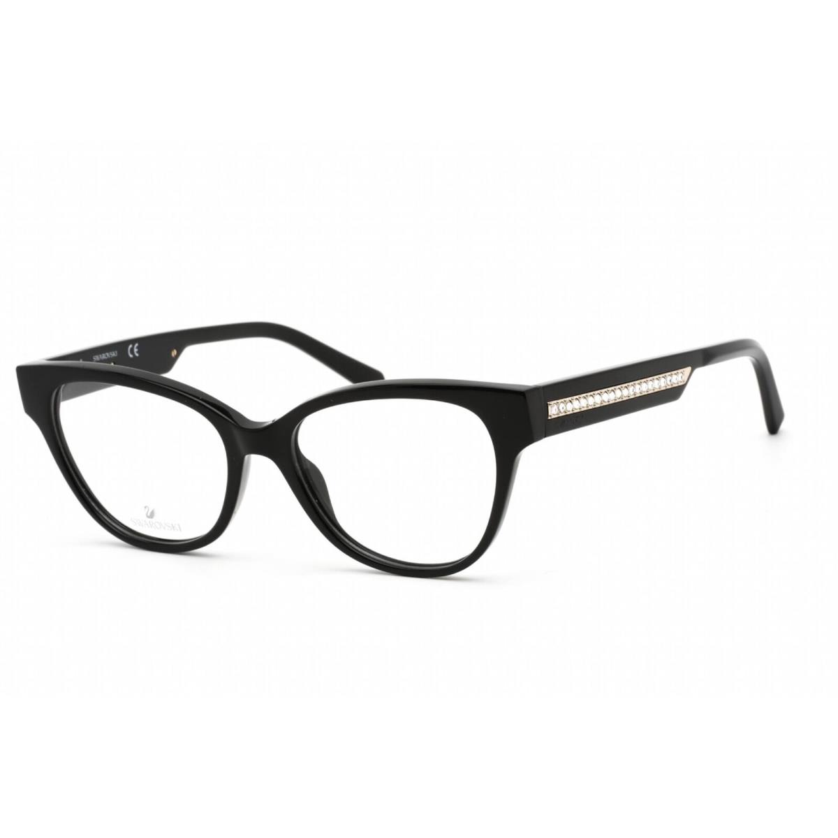 Swarovski Women`s Eyeglasses Shiny Black Cat Eye Plastic Frame SK5392 001