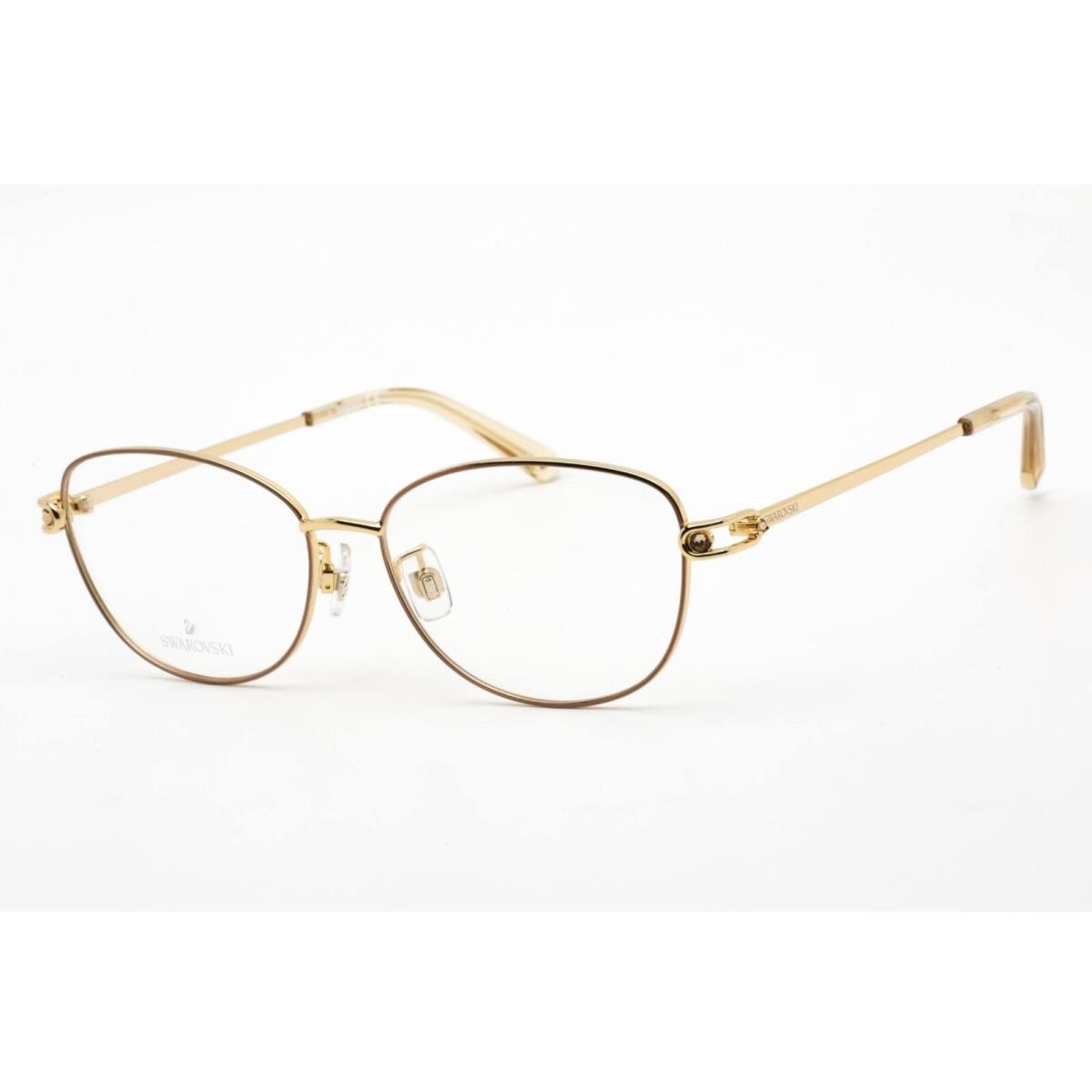 Swarovski Women`s Eyeglasses Shiny Deep Gold Cat Eye Metal Frame SK5403-D 030