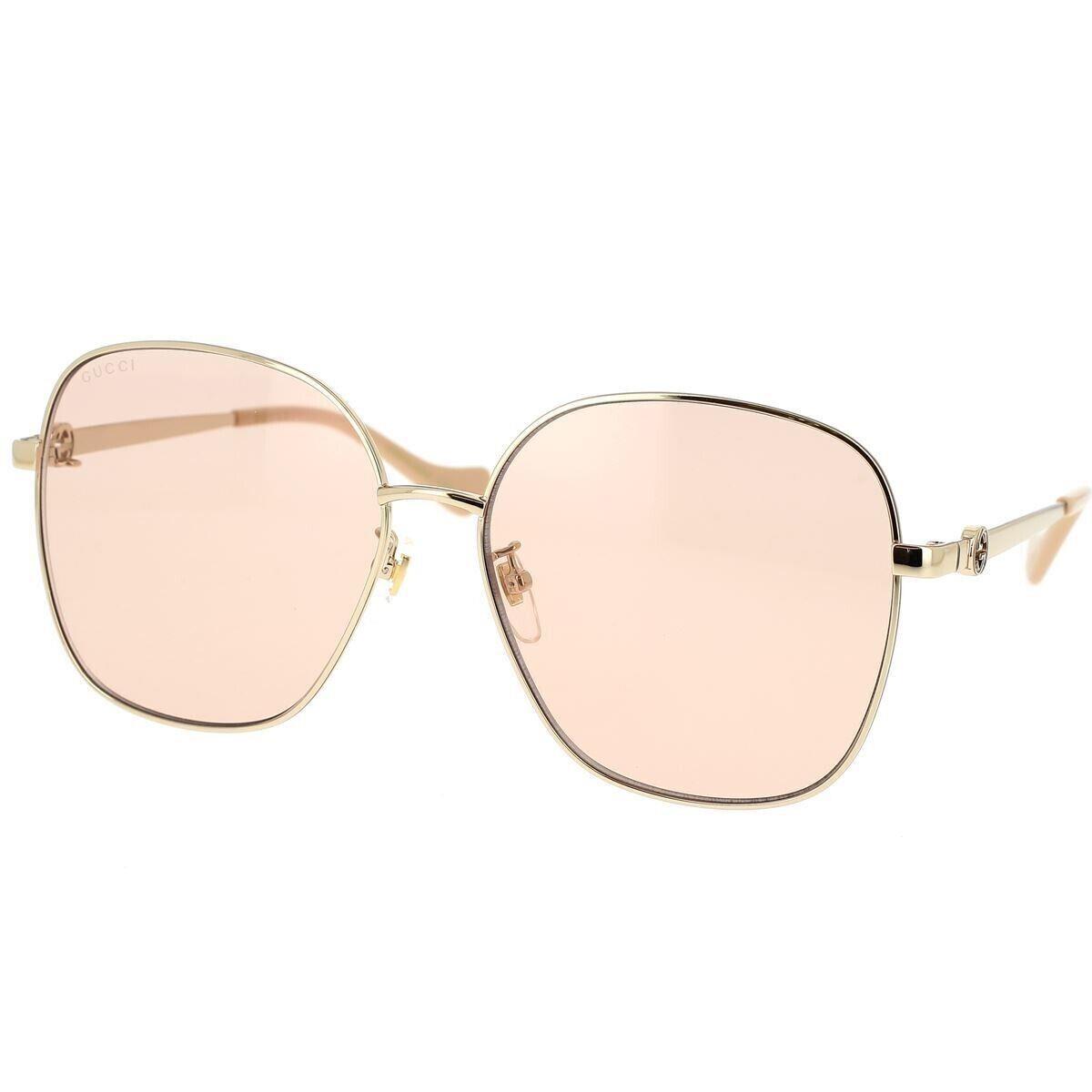 Gucci GG1089SA-003 Women`s Gold Frame / Orange Lens Sunglasses