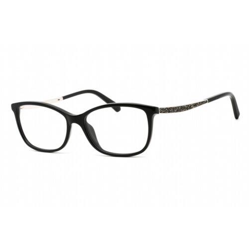 Swarovski Women`s Eyeglasses Rectangular Shape Shiny Black Frame SK5412 001