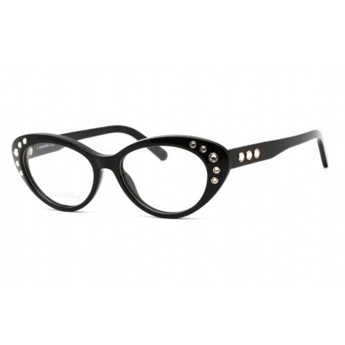 Swarovski Women`s Eyeglasses Cat Eye Shape Shiny Black Plastic Frame SK5429 001
