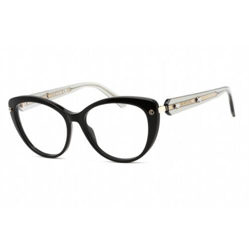 Swarovski Men`s Eyeglasses Full Rim Cat Eye Shiny Black Plastic Frame SK5477 001