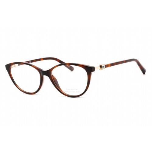 Swarovski Women`s Eyeglasses Cat Eye Shape Dark Havana Plastic Frame SK5415 052