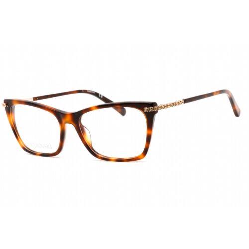 Swarovski Women`s Eyeglasses Full Rim Butterfly Dark Havana Frame SK5426 052