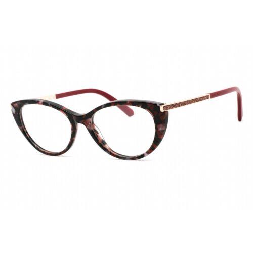 Swarovski Women`s Eyeglasses Full Rim Cat Eye Colored Havana Frame SK5413 055