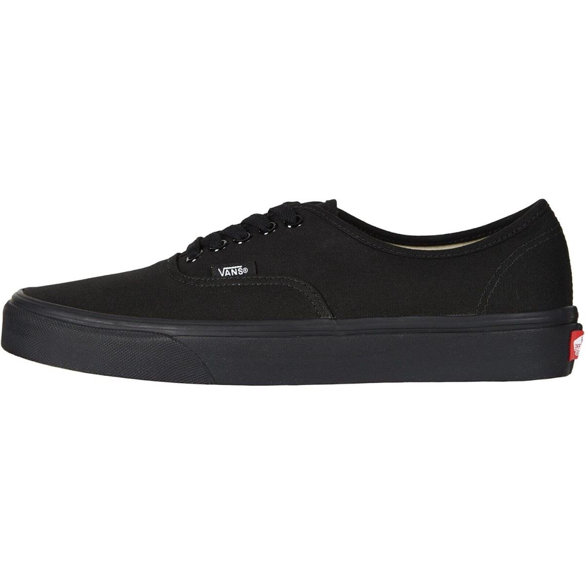 Vans Unisex Mens Womens Canvas Sneakers Skate Shoes Black/Black