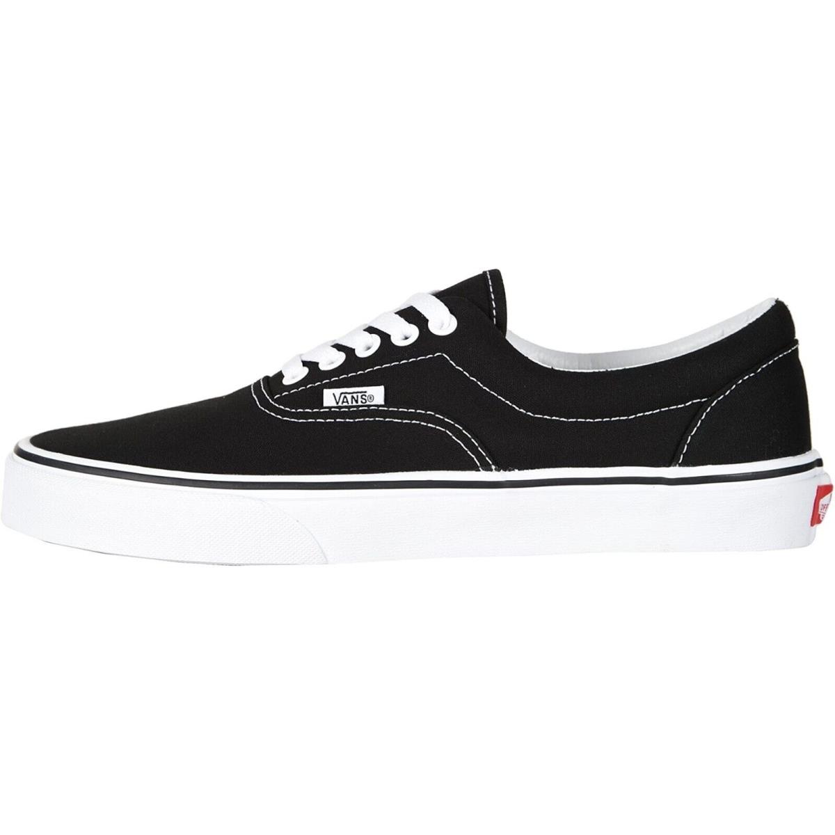 Vans Era Unisex Mens Womens Canvas Sneakers Classic Skate Shoes Black/White