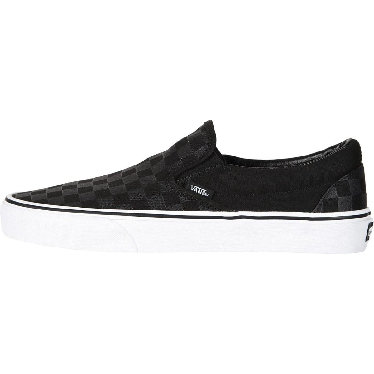Vans Classic Slip-on Unisex Men Women Skate Shoes Canvas Sneakers Checkerboard Black/Black