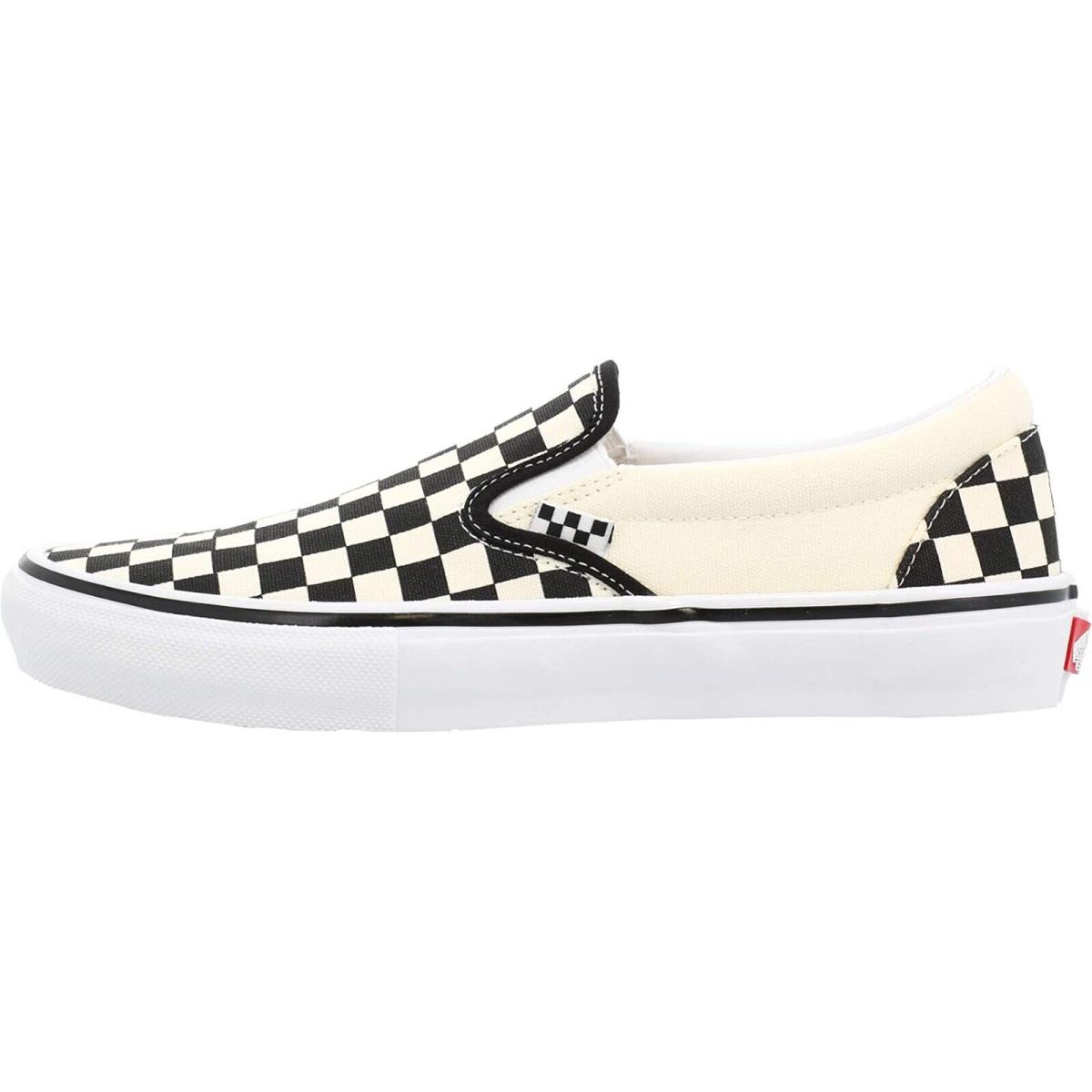 Vans Classic Slip-on Unisex Men Women Skate Shoes Canvas Sneakers (Skate) Checkerboard Black/Off White