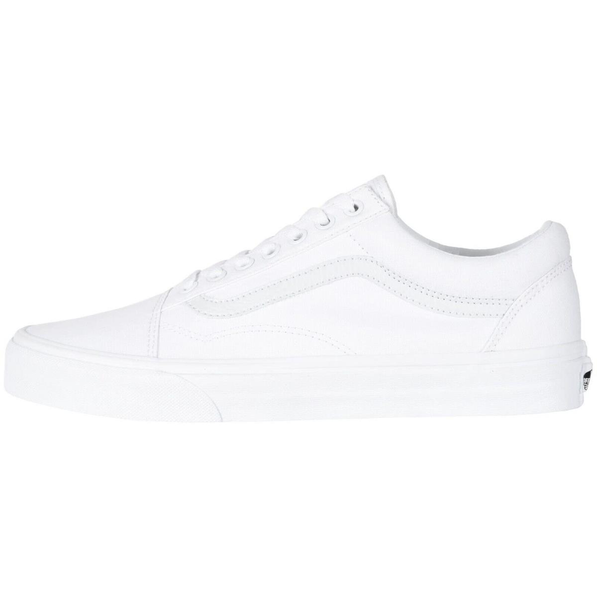 Vans Old Skool Unisex Suede Sneakers Mens Womens Skateboard Canvas Shoes True White