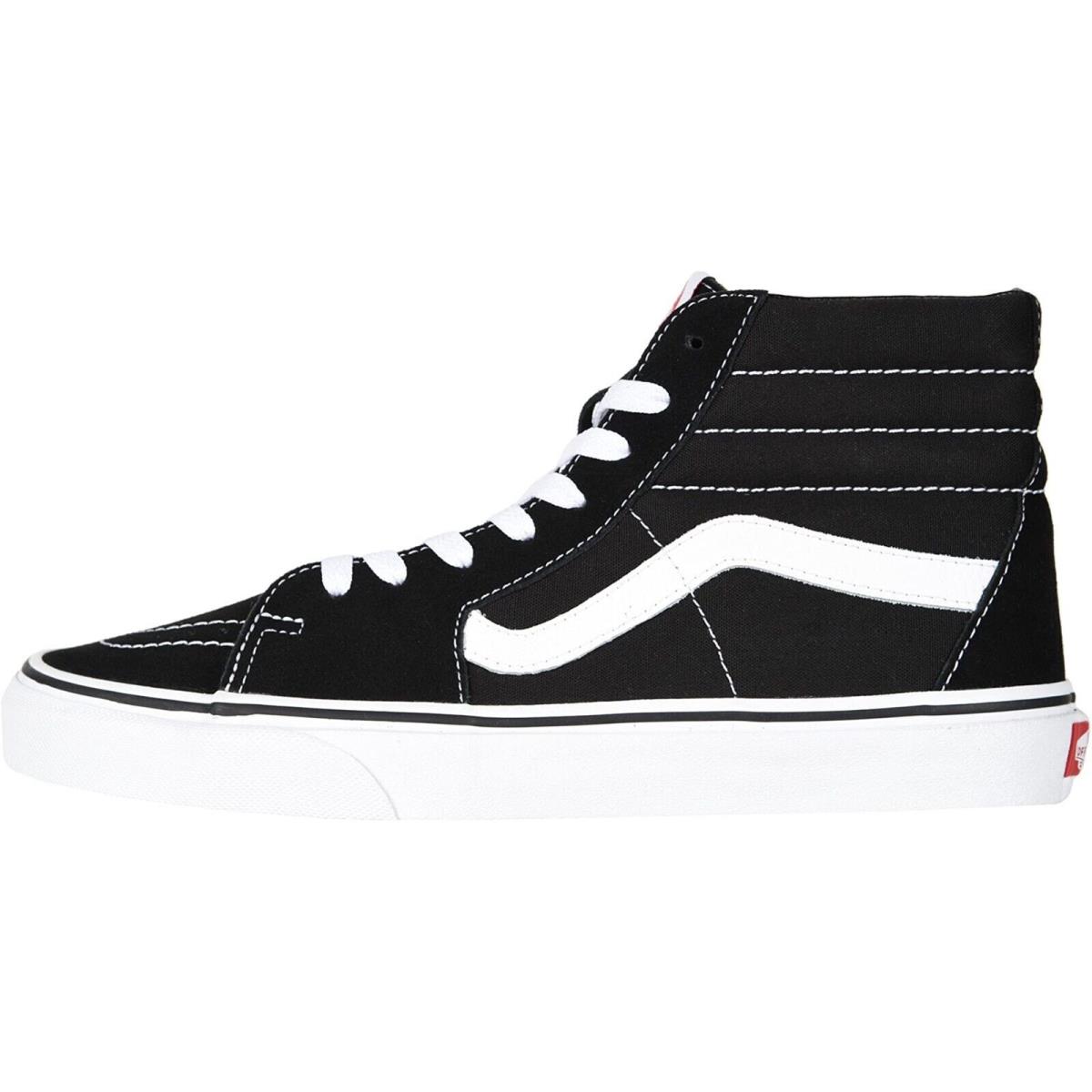 Vans SK8-HI Unisex Canvas Sneakers Mens Womens High Top Skate Shoes Black/White
