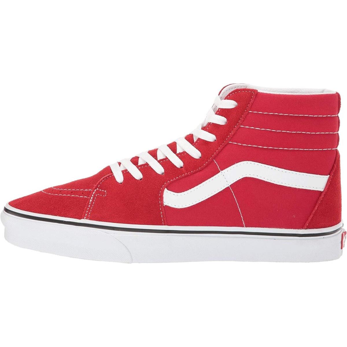 Vans SK8-HI Unisex Canvas Sneakers Mens Womens High Top Skate Shoes Racing Red/True White