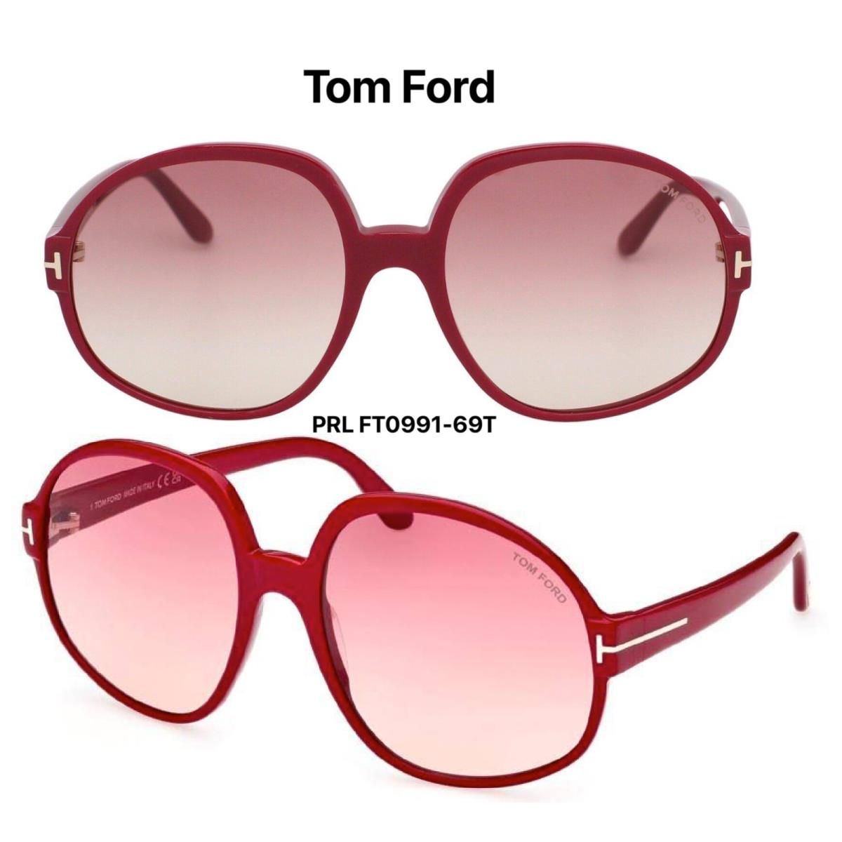 Tom Ford TF 991 69T Claude 02 Sunglasses Bordeaux FT 991 69T