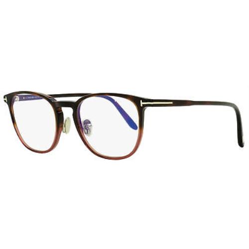 Tom Ford TF5700B Blue Block Eyeglasses 054 Havana/burgundy 54mm FT5700