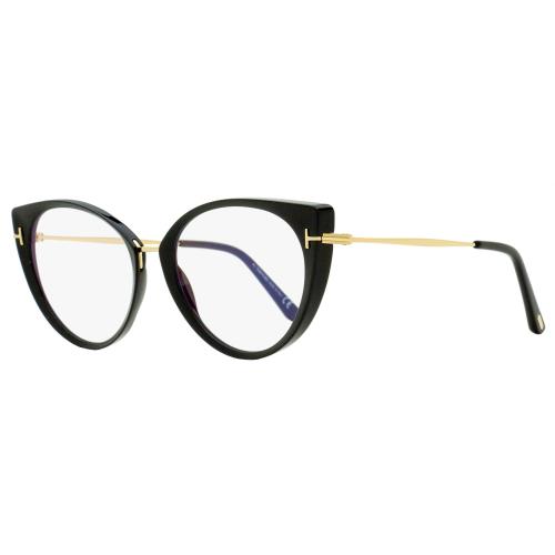 Tom Ford TF5815B Blue Block Eyeglasses 001 Black/gold 54mm FT5815