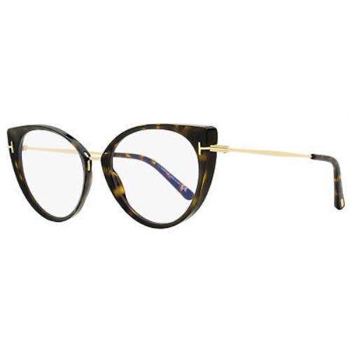 Tom Ford TF5815B Blue Block Eyeglasses 052 Havana/gold 54mm FT5815