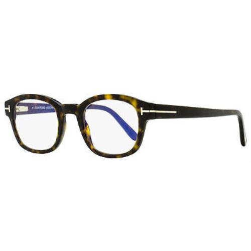 Tom Ford TF5808B Blue Block Eyeglasses 052 Dark Havana 49mm FT5808