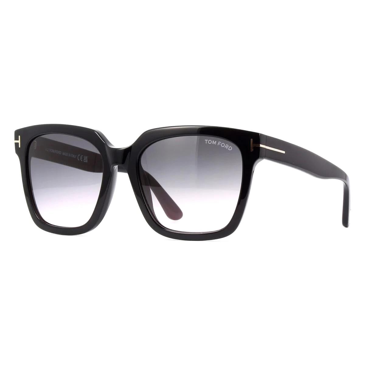Tom Ford Sunglasses TF952 01B Selby Black Frames Gray Lens 55MM - Black Frame, Gray Lens