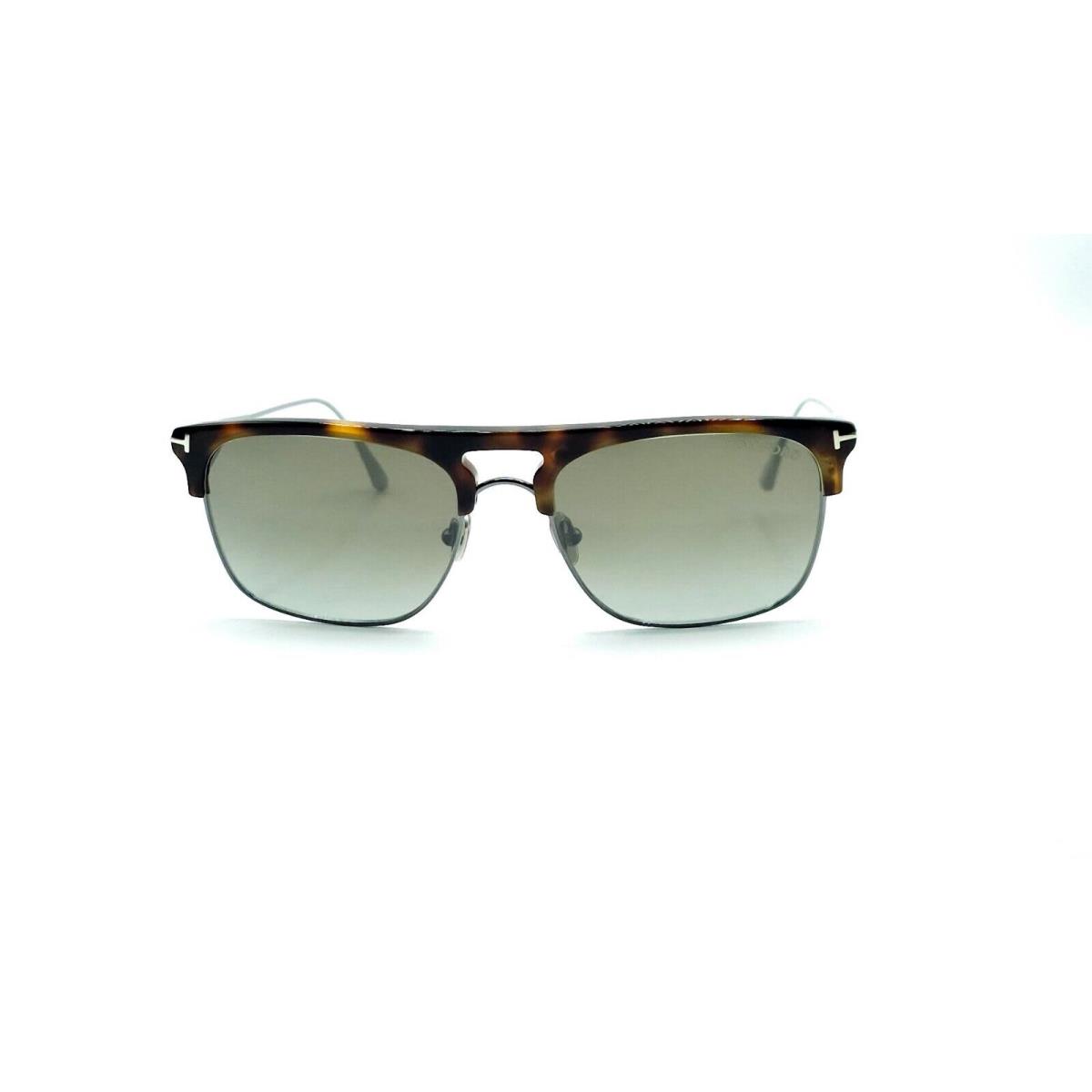 Tom Ford TF 0830 Lee Sunglasses 53Q Havana / Olive Gradient Mirro 56