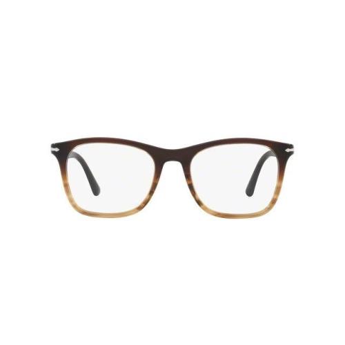 Persol Men Squared Eyeglasses PO3188V 1026 Brown Frame Demo Customisable Lens