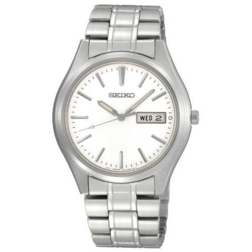 Seiko SGGA63P1 Men`s White Dial Sapphire Crystal Classic Dress Day Date Watch