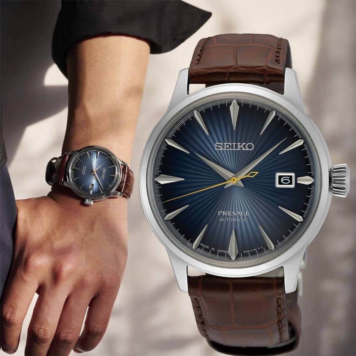 Seiko Men`s Presage Cocktail Midnight Blue Moon SRPK15J1