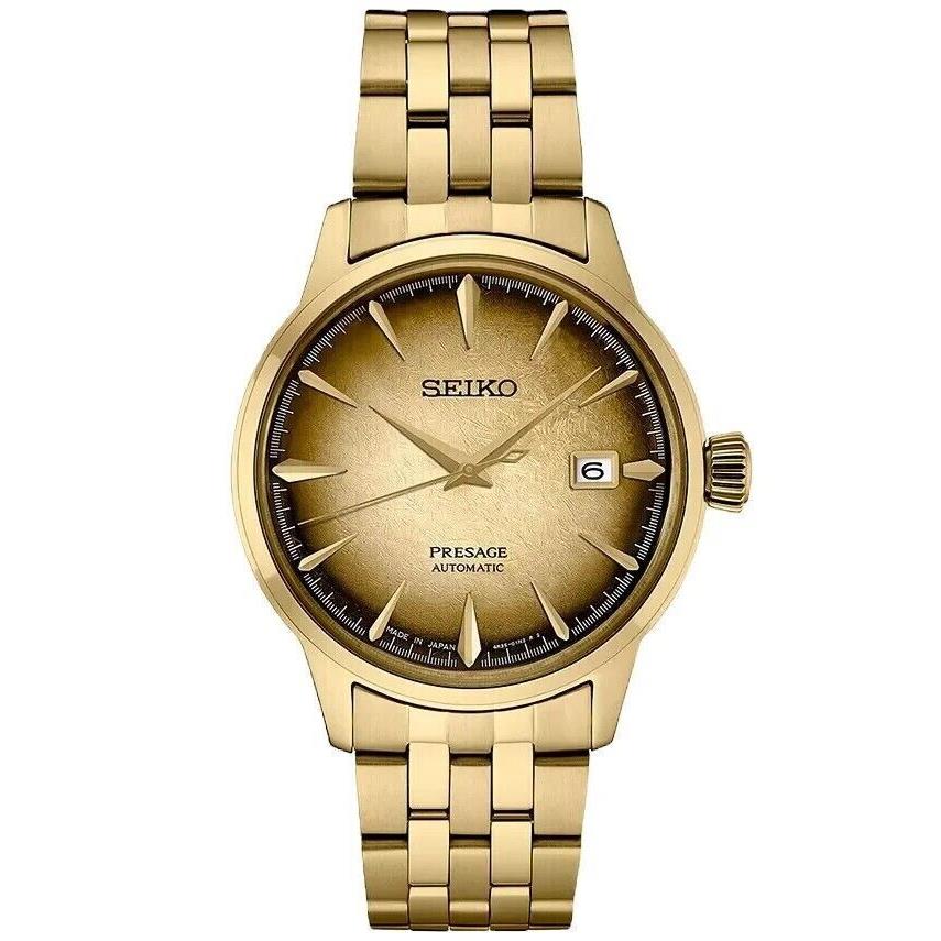 Seiko Men`s Automatic Presage Cocktail Time Gold-tone 41mm Watch SRPK48