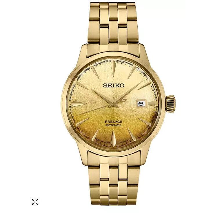 Seiko Men`s Automatic Presage Cocktail Time Gold-tone Watch SRPK46