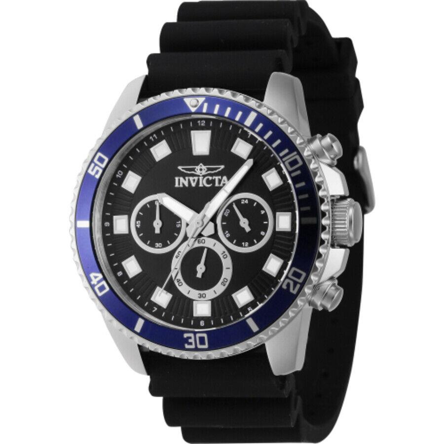 Invicta Pro Diver Chronograph Gmt Quartz Black Dial Men`s Watch 46118