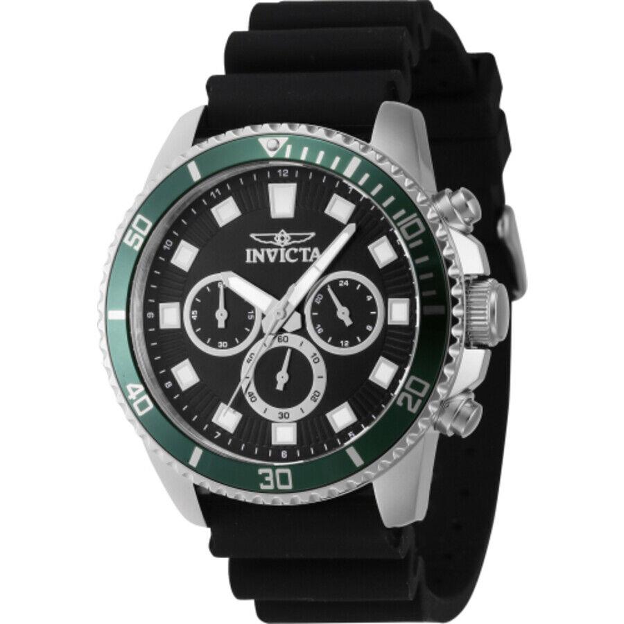 Invicta Pro Diver Chronograph Gmt Quartz Black Dial Men`s Watch 46086