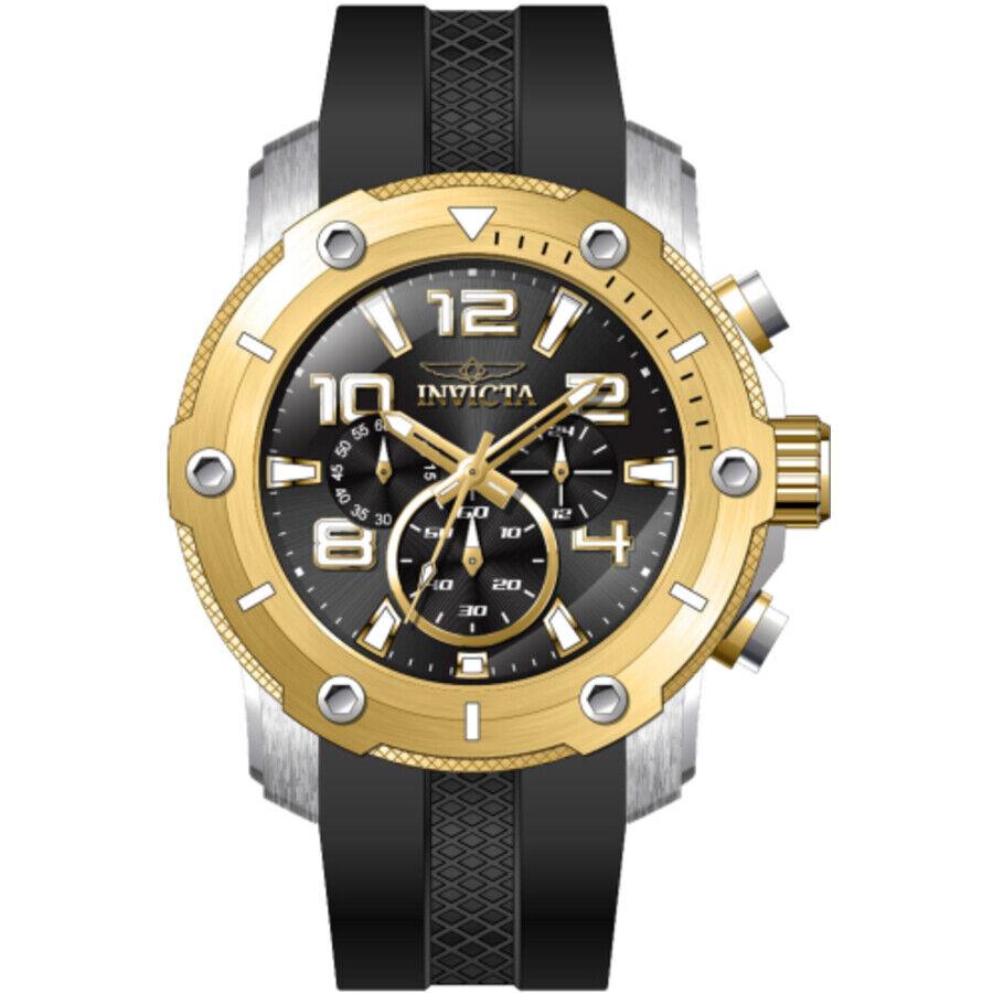 Invicta Pro Diver Chronograph Gmt Quartz Black Dial Men`s Watch 45738