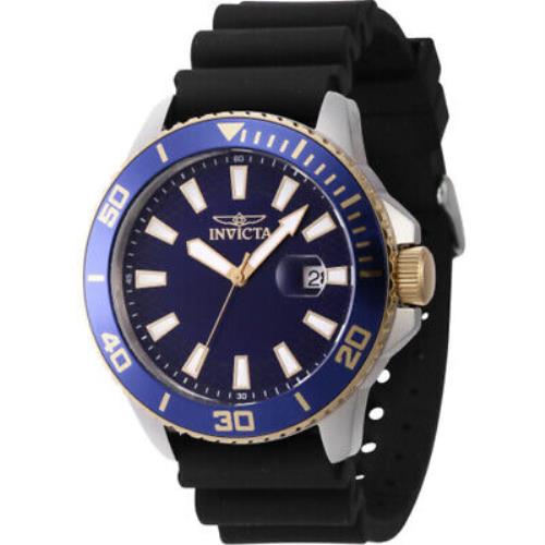 Invicta Pro Diver Quartz Date Blue Dial Men`s Watch 46092