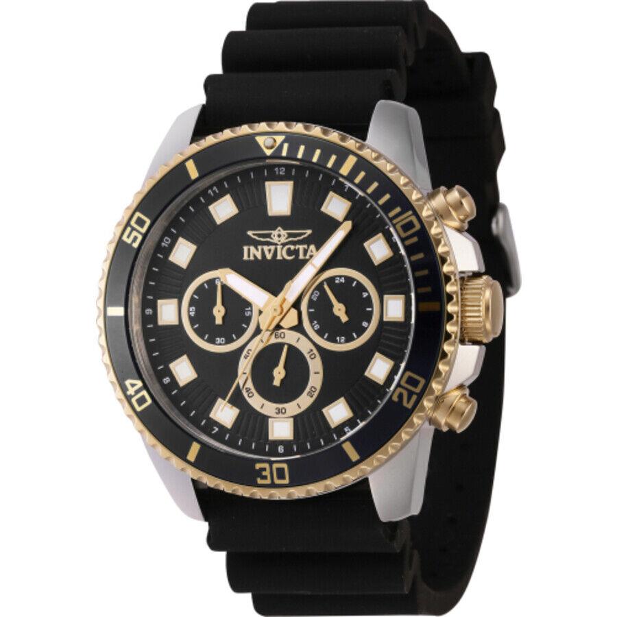 Invicta Pro Diver Chronograph Gmt Quartz Black Dial Men`s Watch 46120