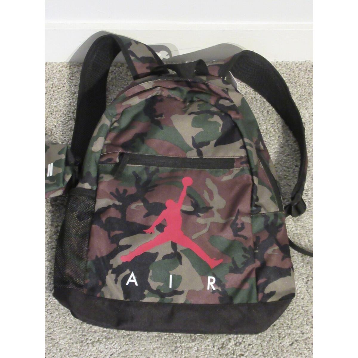 Nike Air Jordan Jumpman Camouflage Camo Backpack Bag w/ Matching Pouch Case