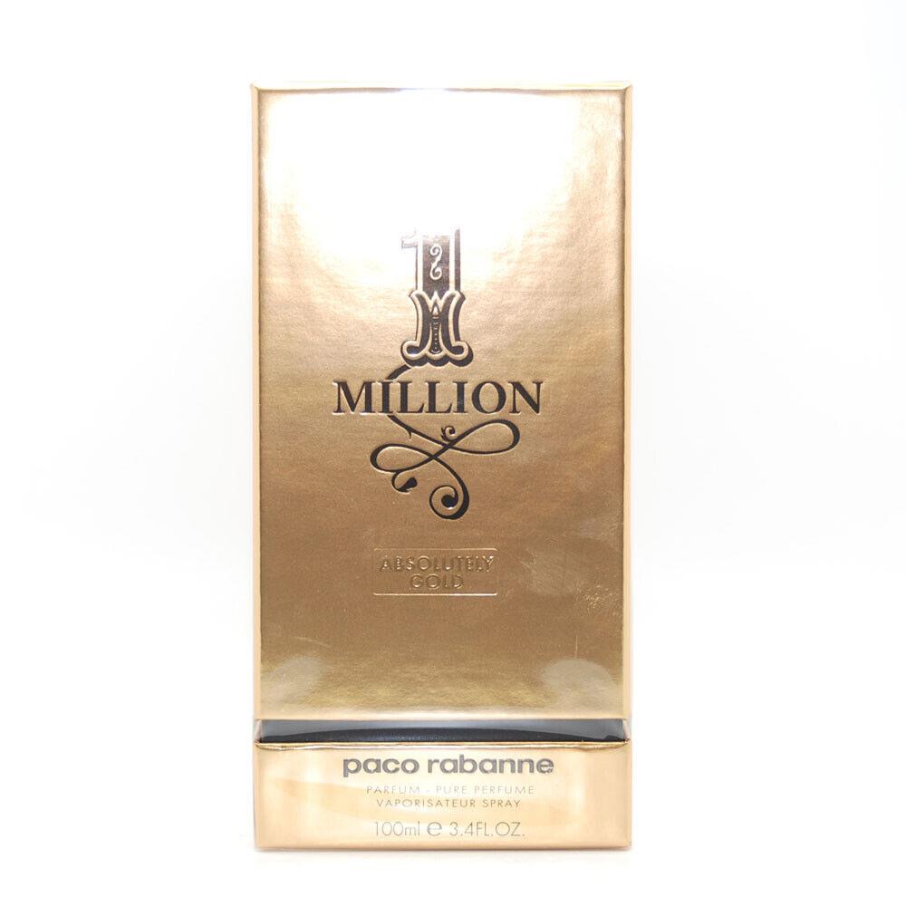 1 Million Absolutely Gold by Paco Rabanne 3.4 oz 100 ml Parfum Spray For Men