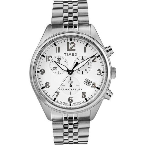 Timex Waterbury TW2R88500 Men`s Quartz Watch 42mm Case Stainless Steel Band