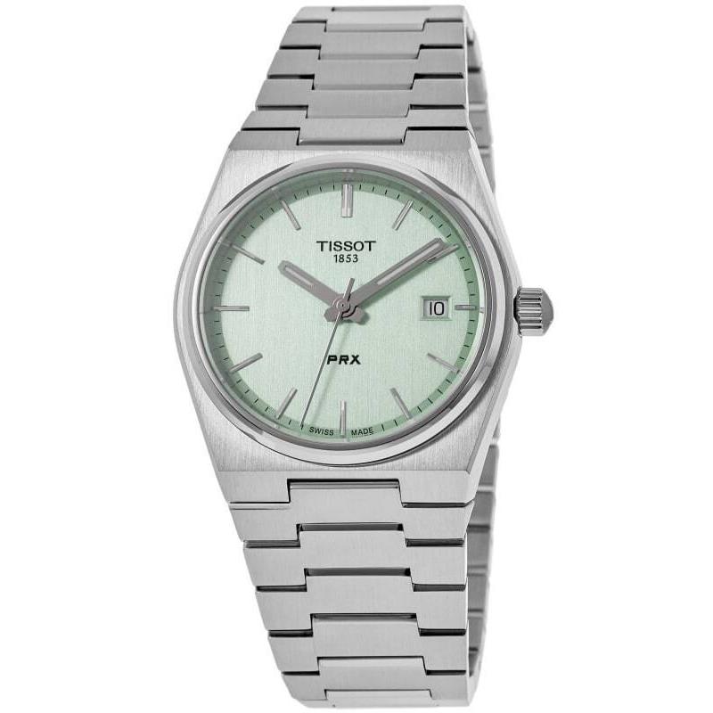 Tissot Prx 35mm Green Dial Steel Women`s Watch T137.210.11.091.00