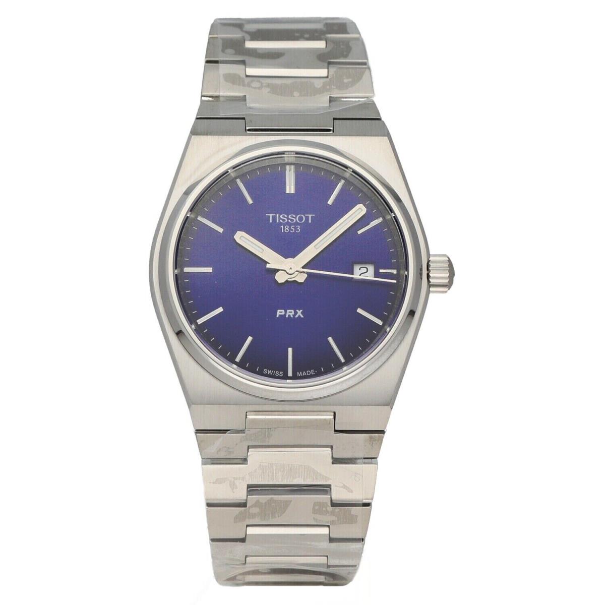 Tissot Prx T137.210.11.041.00 Blue Dial 35 mm Steel Swiss Quartz Women`s Watch