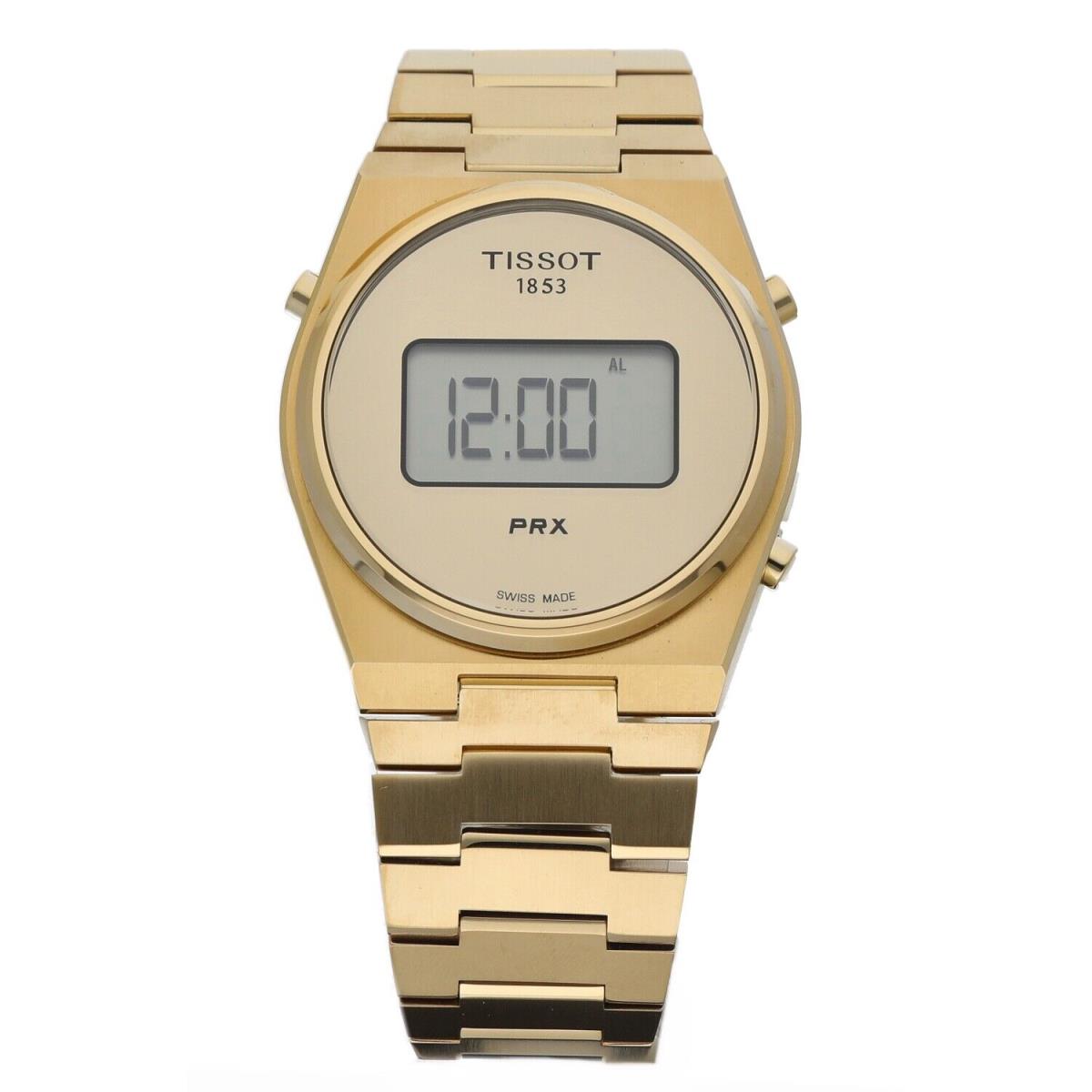 Tissot Prx Digital T137.463.33.020.00 40 mm Gold Plated Tonneau Men`s Watch