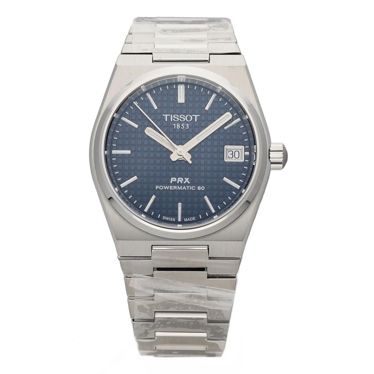 Tissot Prx T137.207.11.041.00 Powermatic 80 Blue Dial 35 mm Steel Wrist Watch