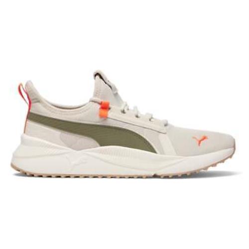 Puma Pacer Future Street Plus Lace Up Mens Beige Green Sneakers Casual Shoes 3