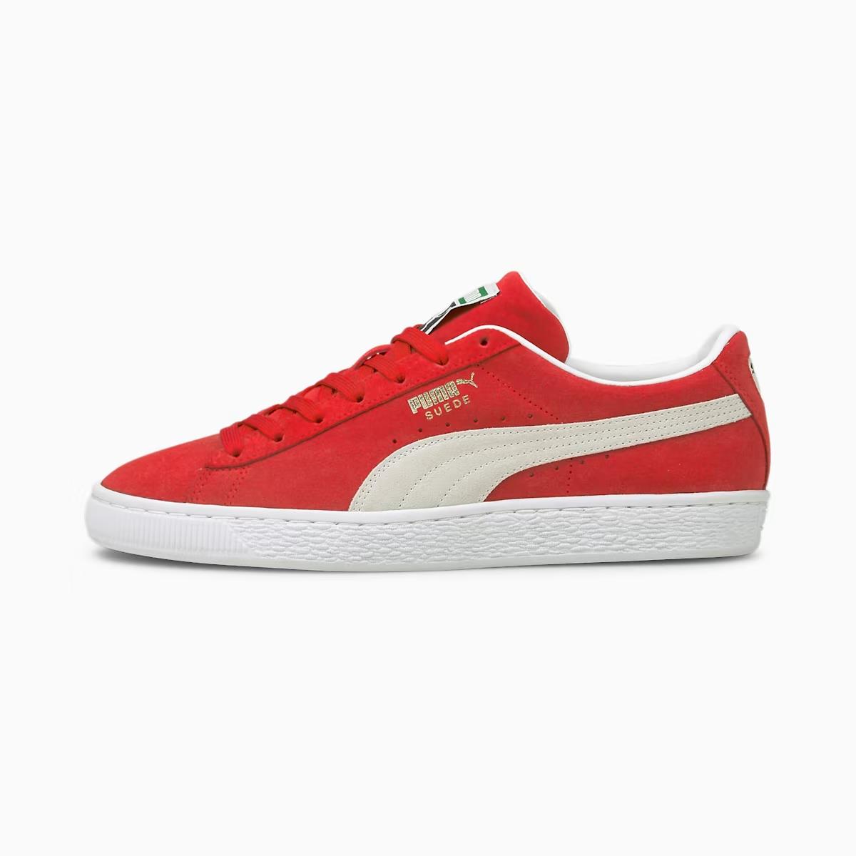 Puma Suede Classic Xxi 374915-02 Men`s Red/white Low Top Skate Shoes NR3047