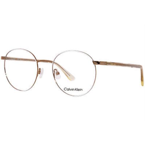 Calvin Klein CK23106 108 Eyeglasses Frame White Full Rim Round Shape 51mm