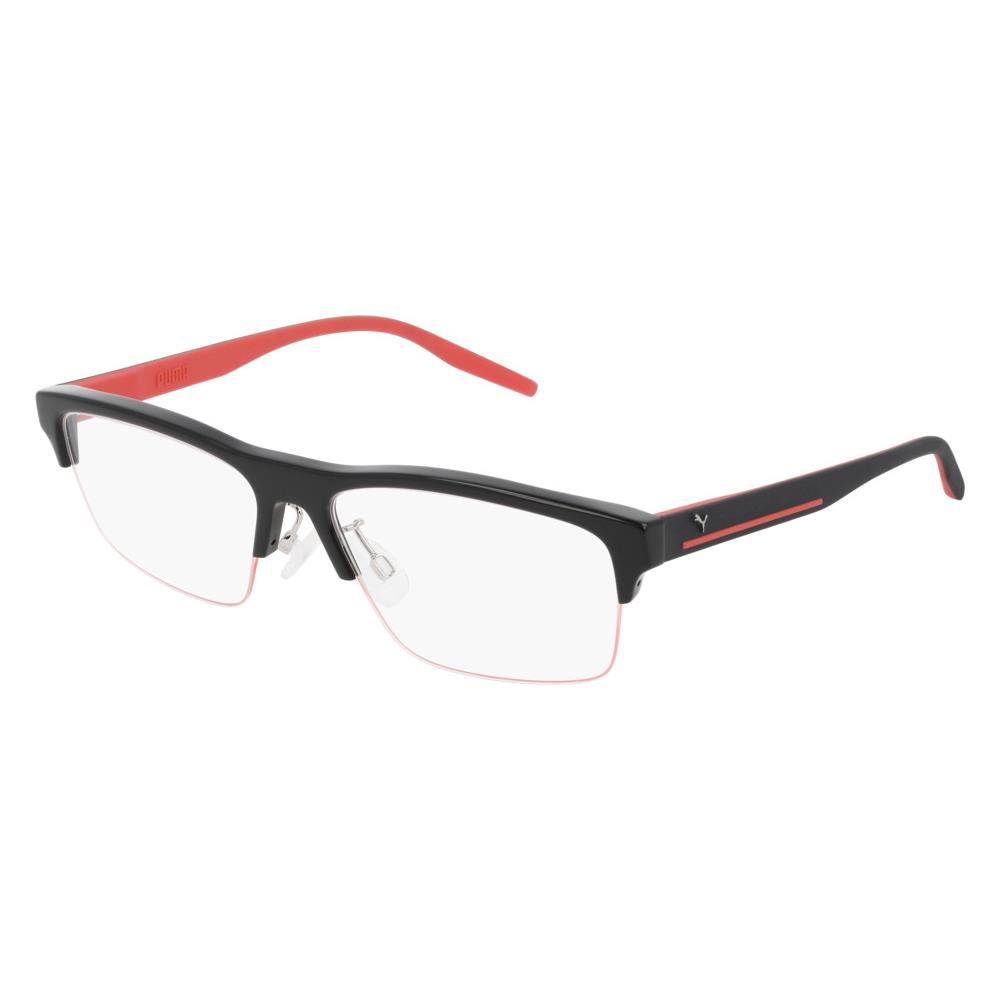 Puma PU0274O-001-57 Black Red Eyeglasses