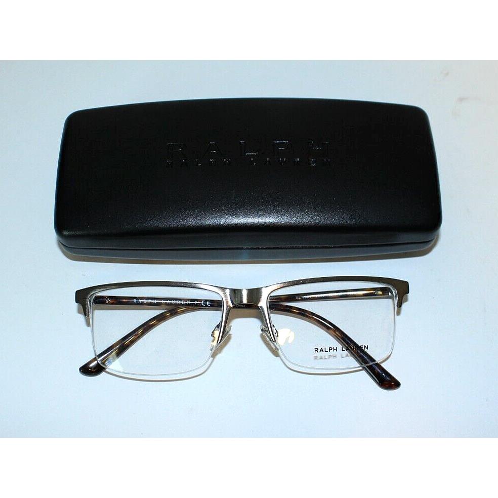 Ralph Lauren Men`s Brushed Silver Half Frame Eyeglasses 5094 9308 53-17-140