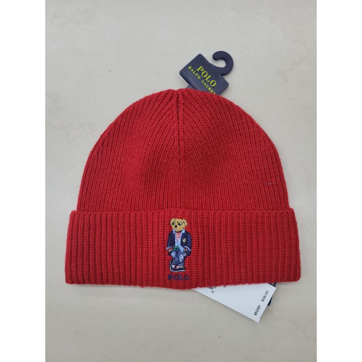 Polo Ralph Lauren Men`s Knit Polo Bear Beanie Hat Watch Ski Cap