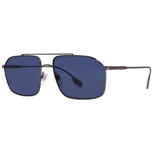 Burberry Sunglasses BE3130 100380 59mm Gunmetal / Dark Blue Lens